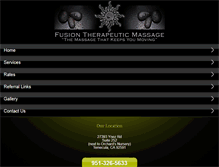 Tablet Screenshot of fusiontherapeuticmassage.com